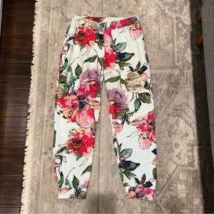 Anthropologie Floral casual dress pants